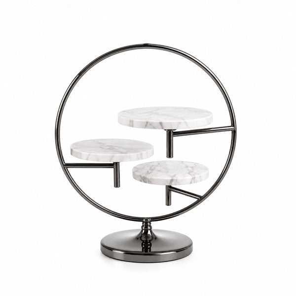 Marble Cake Stand 43 x 33 CM 3-Tier Decorative Dessert Display Stand Siddiq Gifts