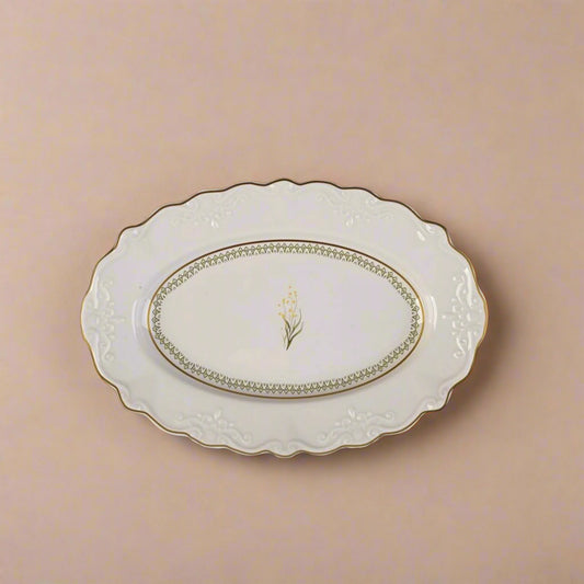 Ceramic Oval Plate – 10 Inches – Classic White Finish – SC3938