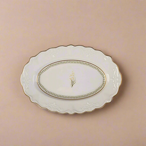 Ceramic Oval Plate – 10 Inches – Classic White Finish – SC3938