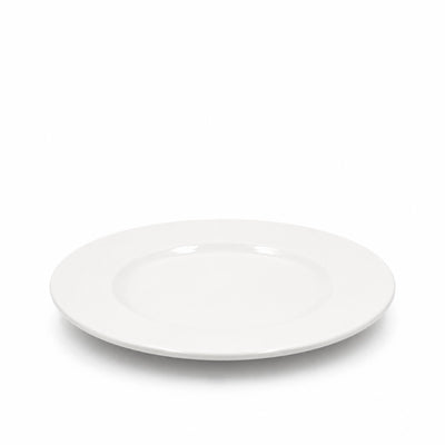 Elegant White Melamine Glossy Flat Plate Measuring 25.4 Cm, Ideal For Serving Main Courses, Rice Dishes, Salads, Appetizers, And Everyday Meals At Siddiq Gifts.