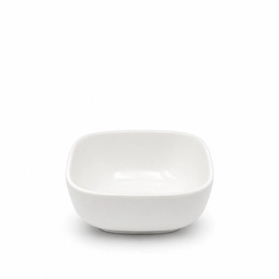 Elegant White Melamine Matte Mini Square Bowl Measuring 10.2 Cm, Ideal For Serving Sauces, Dips, Condiments, Nuts, Snacks, And Small Side Dishes At Siddiq Gifts.