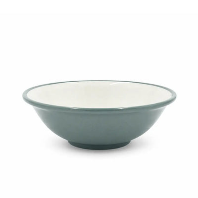 Elegant 15.2 cm melamine soup bowl in green and cream, ideal for serving soups, curries, noodles, and side dishes for everyday dining at Siddiq Gifts.