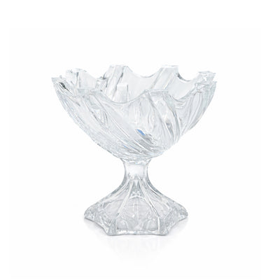 MS8027F Glass Fruit Bowl Clear Pedestal Decorative Serving Bowl From Siddiq Gift Shop