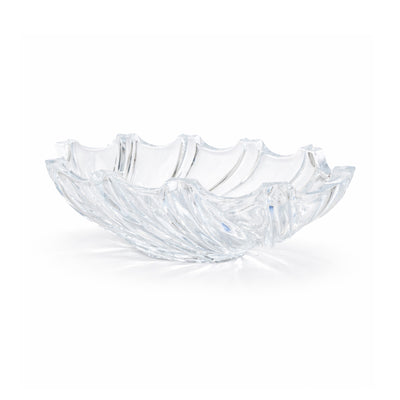 MS8038 Oval Glass Bowl 36cm Clear Decorative Serving Bowl From Siddiq Gift Shop