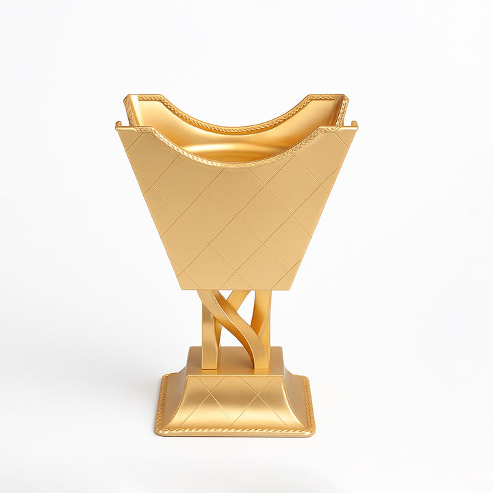 MT-107MG Gold Traditional Arabic Mabkhara Incense Burner – 23 cm – Siddiq Gifts Mussafah Abu Dhabi