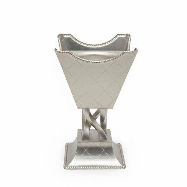 MT-107MN Incense Burner – 23 cm (H) – Matte Nickel Traditional Arabic Mabkhara Design