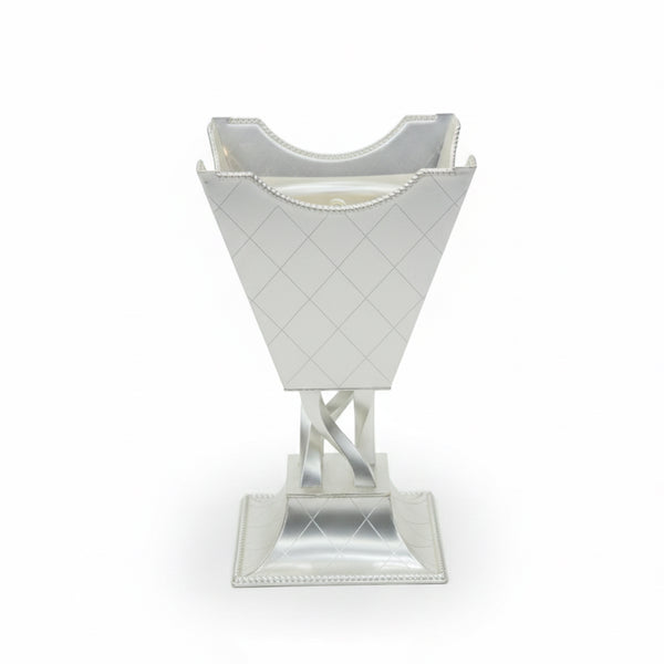 MT-107MS Silver Traditional Arabic Mabkhara Incense Burner – 23 cm – Siddiq Gifts Mussafah Abu Dhabi