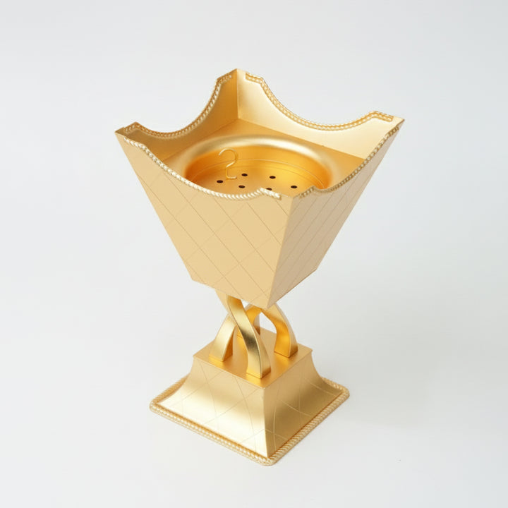 MT-108MG Gold Traditional Arabic Mabkhara Incense Burner – 20 cm – Siddiq Gifts Mussafah Abu Dhabi