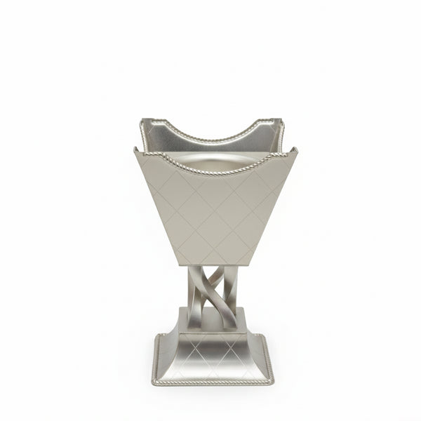 MT-108MN Matte Nickel Traditional Arabic Mabkhara Incense Burner – 20 cm – Siddiq Gifts Mussafah Abu Dhabi