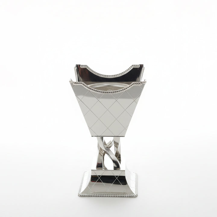 MT-108N Silver Traditional Arabic Mabkhara Incense Burner – 20 cm – Siddiq Gifts Mussafah Abu Dhabi