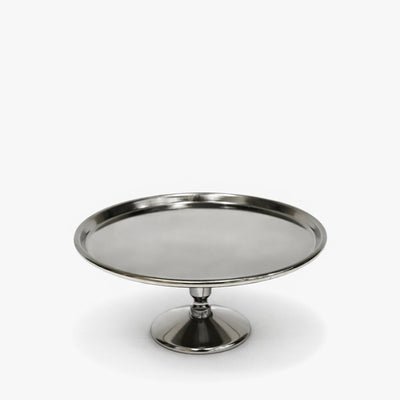 MT-118-MB round metal cake stand with pedestal base 17cm diameter in silver finish for cake and dessert display – Siddiq Gifts Mussafah Abu Dhabi