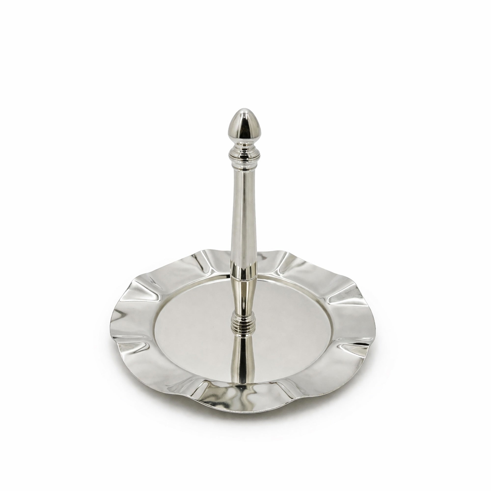 MT-128S Serving Plate With Handle – 7 Inch Silver Dessert Plate ...