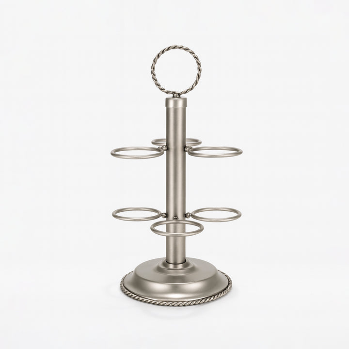MT-97MN Stainless Steel Cawa Cup Holder – Matte Nickel – 6-Cup Stand – Siddiq Gifts Mussafah Abu Dhabi