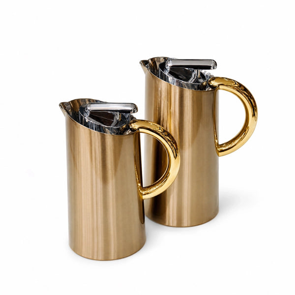 Najib Vacuum Flask Set 2 Pieces 0.7L and 1.0L Gold Silver Siddiq Gifts