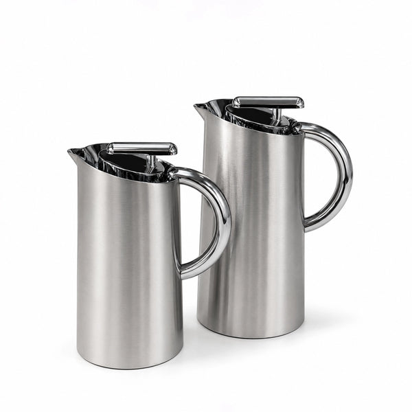 Najib Vacuum Flask Set 2 Pieces 0.7L and 1.0L Silver Siddiq Gifts