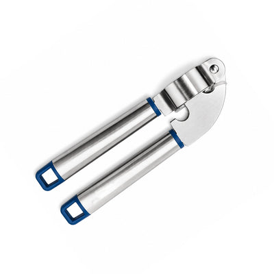 Nautilus Stainless Steel Garlic Press Heavy-Duty Garlic Crusher Silver & Blue Siddiq Gifts