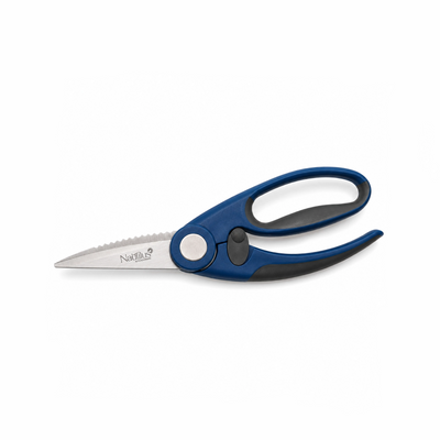 Nautilus Stainless Steel Poultry Scissors Heavy-Duty Kitchen Shears Blue Grey Siddiq Gifts