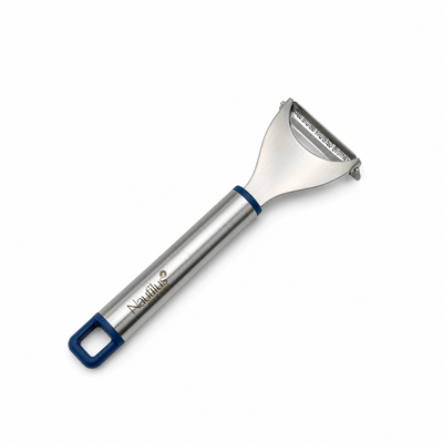Nautilus Stainless Steel Vegetable Peeler Ultra-Sharp Swivel Blade Silver & Blue Siddiq Gifts