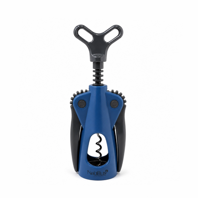 Nautilus Wing Corkscrew Wine Opener Heavy-Duty Manual Bottle Opener Blue Grey Siddiq Gifts