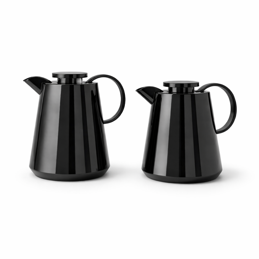NB5700D Parati Vacuum Flask Set – 2 Pieces (0.5L + 1L) – Jet Black Finish
