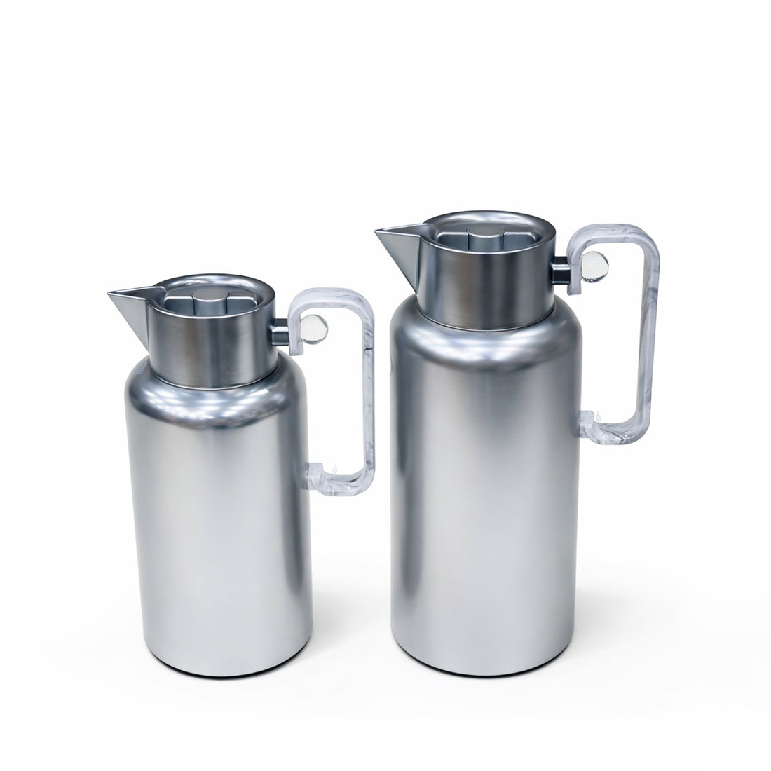 NB6001C Najib Vacuum Flask Set – 2 Pieces (0.8L & 1.0L) – Matt Silver Finish