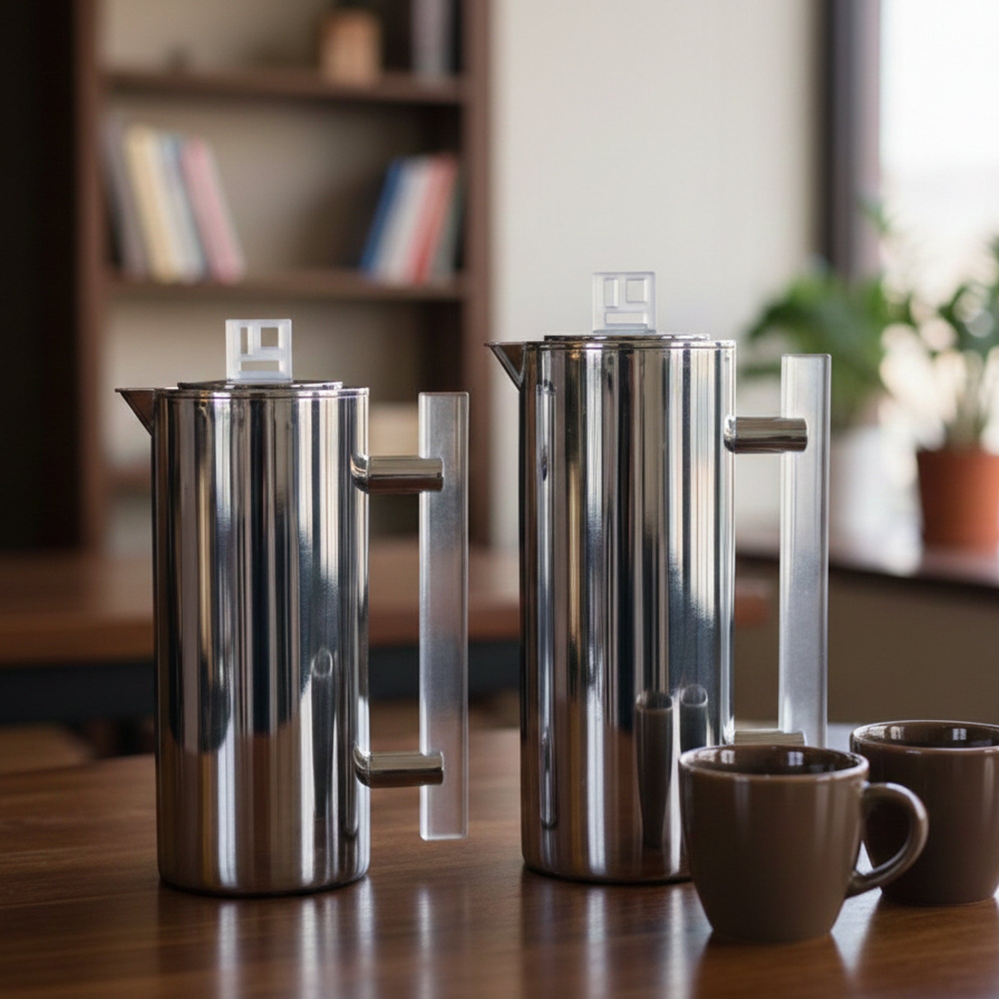 NB6290C Vacuum Flask 2-Piece Set – 0.7 L + 1.0 L – Silver with Acrylic Handle | Siddiq Gifts – Mussafah Abu Dhabi