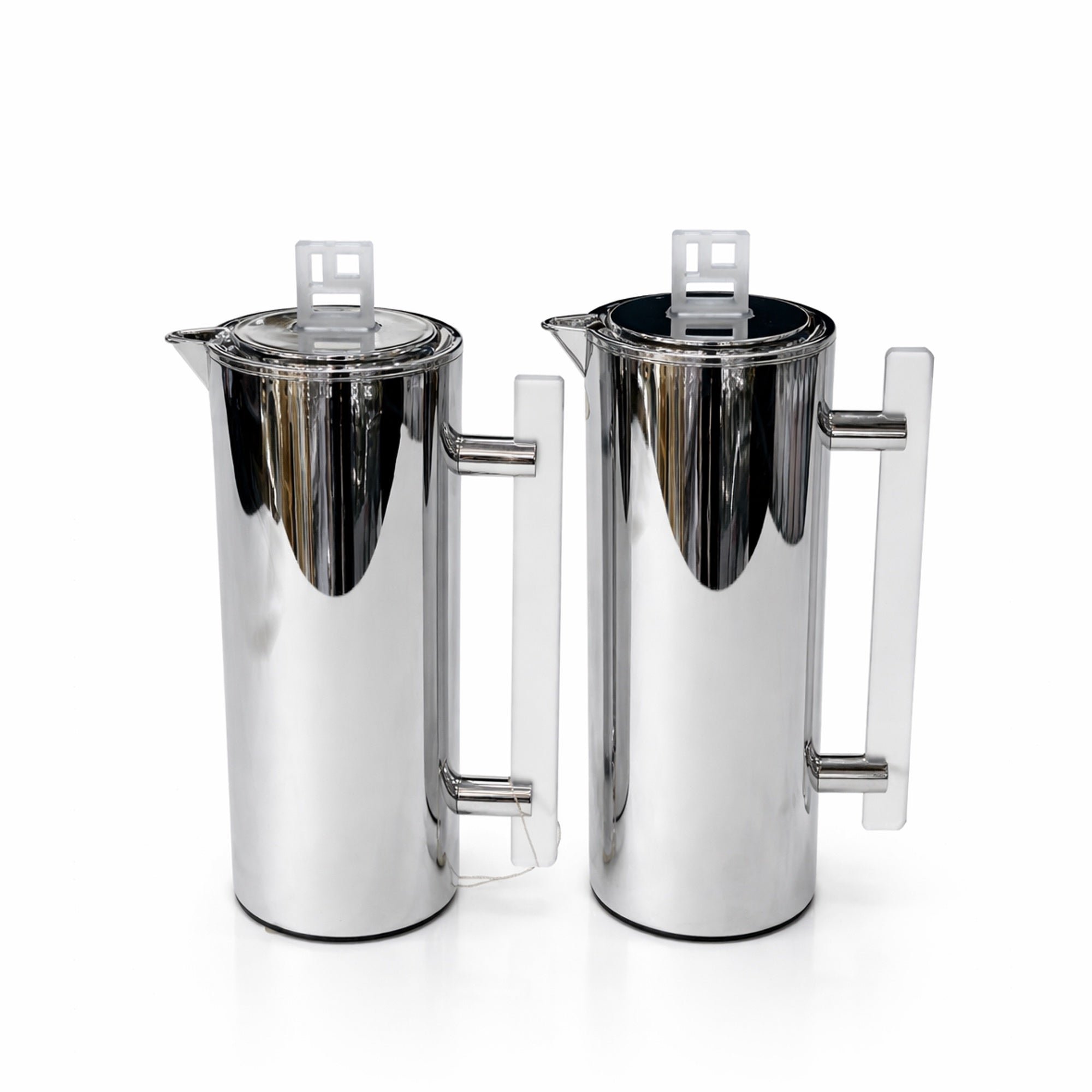 NB6290C Vacuum Flask 2-Piece Set – 0.7 L + 1.0 L – Silver with Acrylic Handle | Siddiq Gifts – Mussafah Abu Dhabi