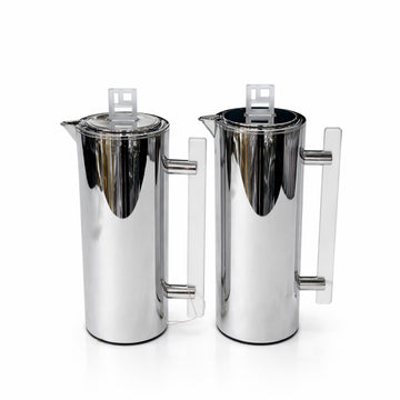 NB6290C Vacuum Flask 2-Piece Set – 0.7 L + 1.0 L – Silver with Acrylic Handle | Siddiq Gifts – Mussafah Abu Dhabi