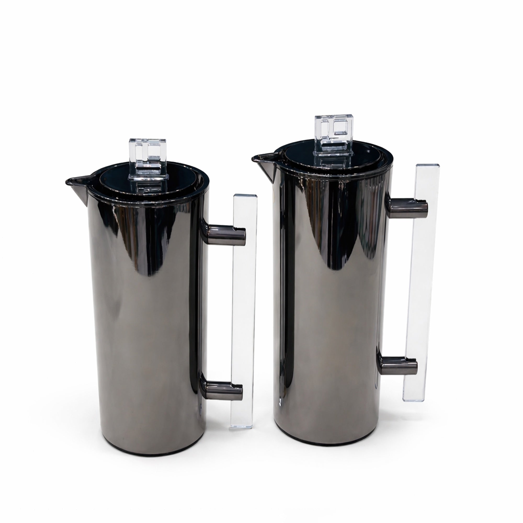 NB6290G Vacuum Flask 2-Piece Set – 0.7 L + 1.0 L – Black Nickel with Acrylic Handle | Siddiq Gifts – Mussafah Abu Dhabi