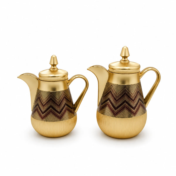 NB6310K Vacuum Flask 2 Pieces Set 0.35L and 0.5L Matt Gold Finish