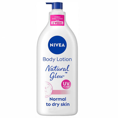 NIVEA Natural Glow Body Lotion With UV Filter In A 400 Ml Bottle For Normal To Dry Skin, Designed To Moisturize And Soften The Skin While Supporting A Naturally Radiant Looking Appearance At Siddiq Gifts.