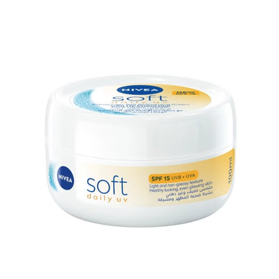 NIVEA Soft Daily UV SPF15 100ML Moisturizing Cream with UV Protection Siddiq Gifts