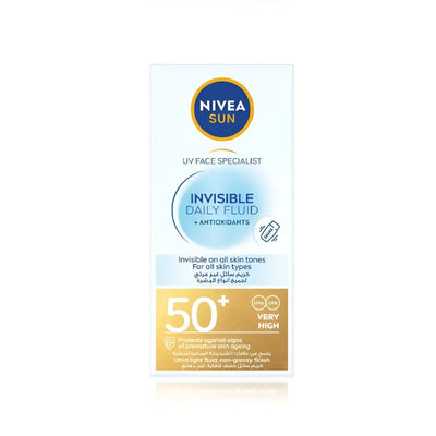 NIVEA Sun UV Face Specialist Invisible Daily Fluid SPF 50 Plus Ultra Light Invisible Sunscreen Siddiq Gifts