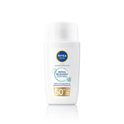 NIVEA Sun UV Face Specialist Derma Blemish Control SPF 50 Plus Daily Fluid Sunscreen Siddiq Gifts