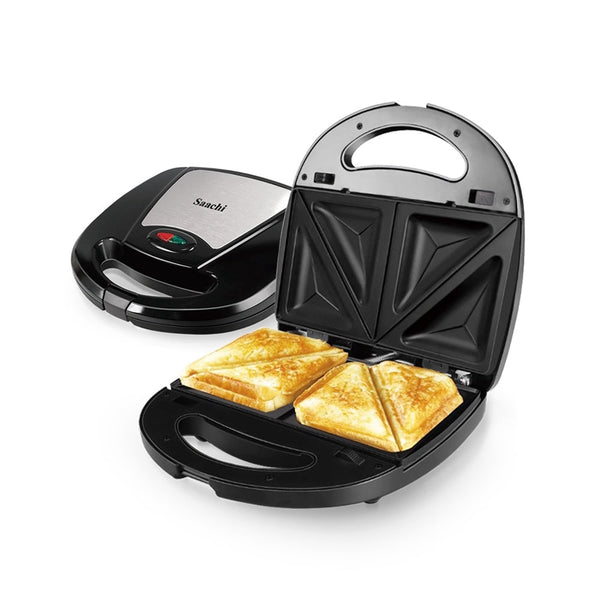 Saachi NL-7M-1572-BK 7-in-1 multi snack maker with sandwich, waffle and grill plates – black | Siddiq Gifts Mussafah Abu Dhabi