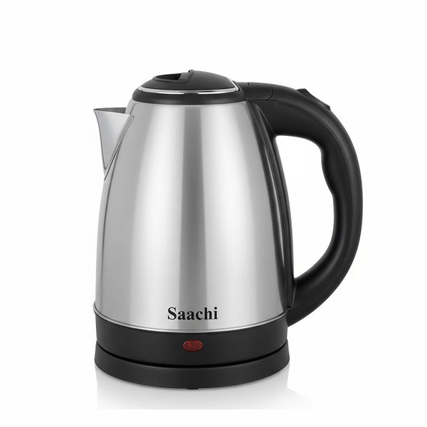 Saachi NL-KT-7767 1.8L stainless steel electric kettle with automatic switch-off – silver and black | Siddiq Gifts Mussafah Abu Dhabi