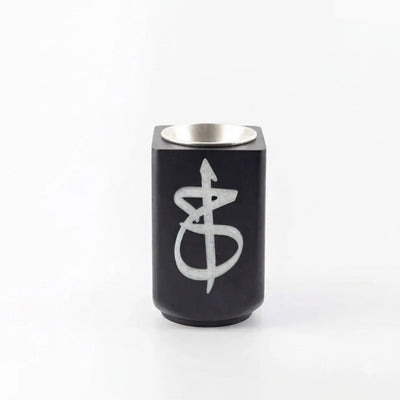 Otantik Sidirah Luxury Incense Burner Black Wood with Silver Rim Siddiq Gifts