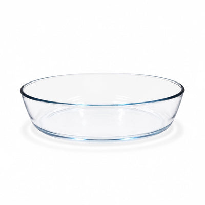 Oval Glass Baking Pan 2.4 L Clear Glass Siddiq Gifts