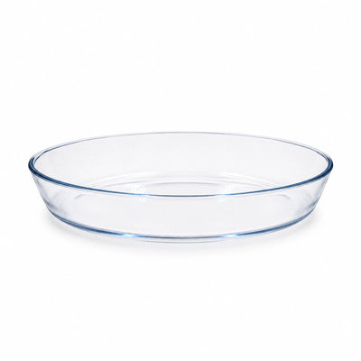 Oval Glass Baking Pan 3.0 L Clear Glass Siddiq Gifts