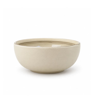 Elegant P-B Ceramic Serving Bowl Measuring 16 cm, Featuring a Greige Finish with a Delicate Floral Design, Ideal for Serving Salads, Fruits, Snacks, Desserts, and Side Dishes at Siddiq Gifts.