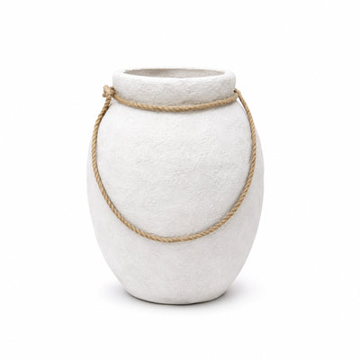 SCM-301 Paper Mache Decorative Flower Vase 43 cm Beige with Jute Rope Siddiq Gifts