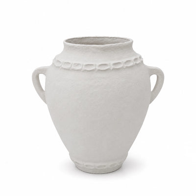 SCM-522 Paper Mache Decorative Flower Vase with Handles 46 cm Grey Siddiq Gifts