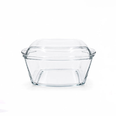 Pardis Glass Casserole with Lid 1.5 Liter Clear Glass Bakeware and Serving Dish for Baking Serving Reheating and Food Storage by Siddiq Gifts