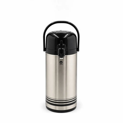 Peacock Air Pot Vacuum Flask 2.5L Stainless Steel with Black Finish by Siddiq Gifts