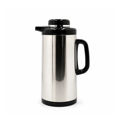 Peacock Vacuum Flask Mirror Silver & Black Siddiq Gifts
