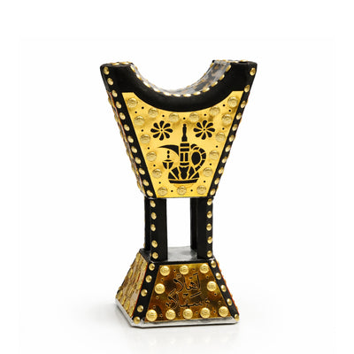 PK3198 decorative bakhoor incense burner 10 inch black and gold Arabic coffee pot design mabkhara – Siddiq Gifts Mussafah Abu Dhabi