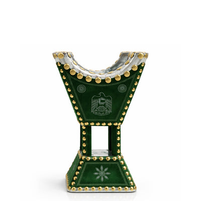PK3409 decorative bakhoor incense burner 8 inch green and gold traditional Arabic mabkhara – Siddiq Gifts Mussafah Abu Dhabi