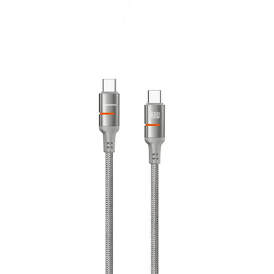 Porodo 60W USB-C to USB-C Braided Fast Charging Cable in Grey, 1.2M, Designed for Fast Charging and Reliable Everyday Connectivity at Siddiq Gifts.