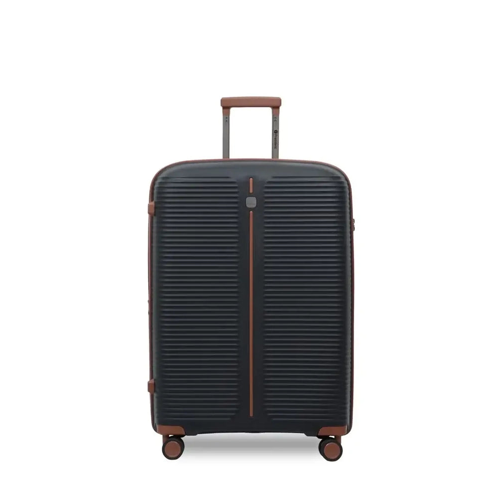 PRESIDENT Trolley Case Black Expandable Trolley Case With TSA Lock And 360 Spinner Wheels Siddiq Gifts