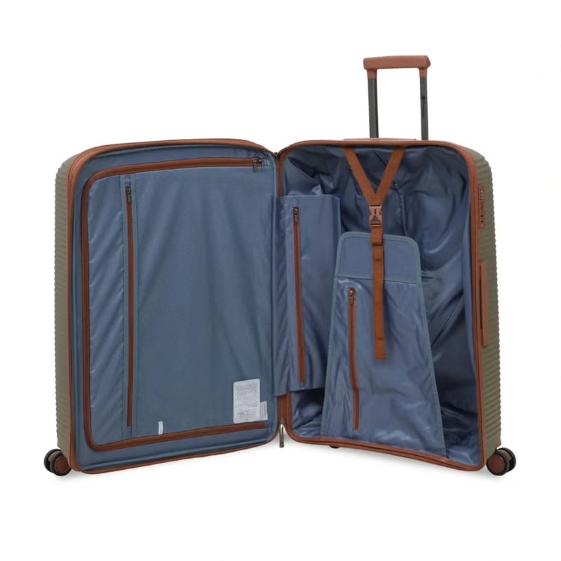 PRESIDENT Trolley Case Champagne TSA Lock 360 Spinner Wheels Expandable Hard Shell Siddiq Gifts